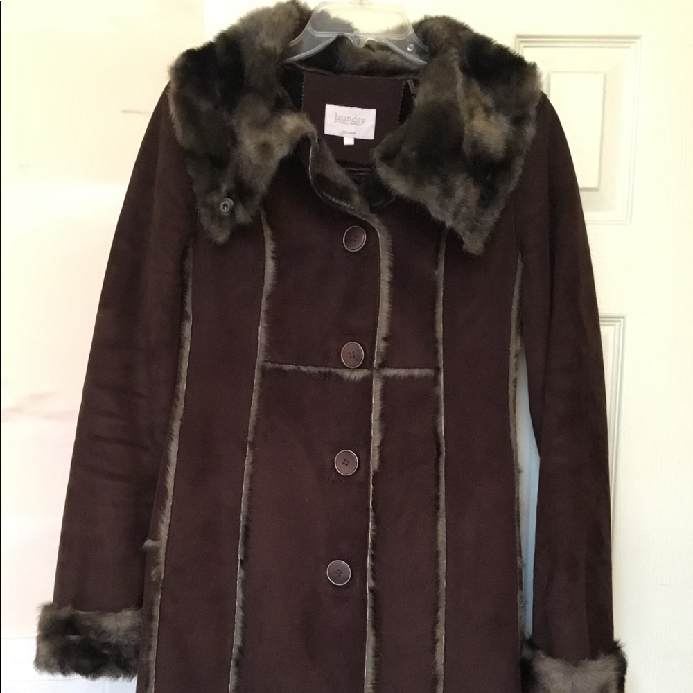 Laundry brown fur coat Size S